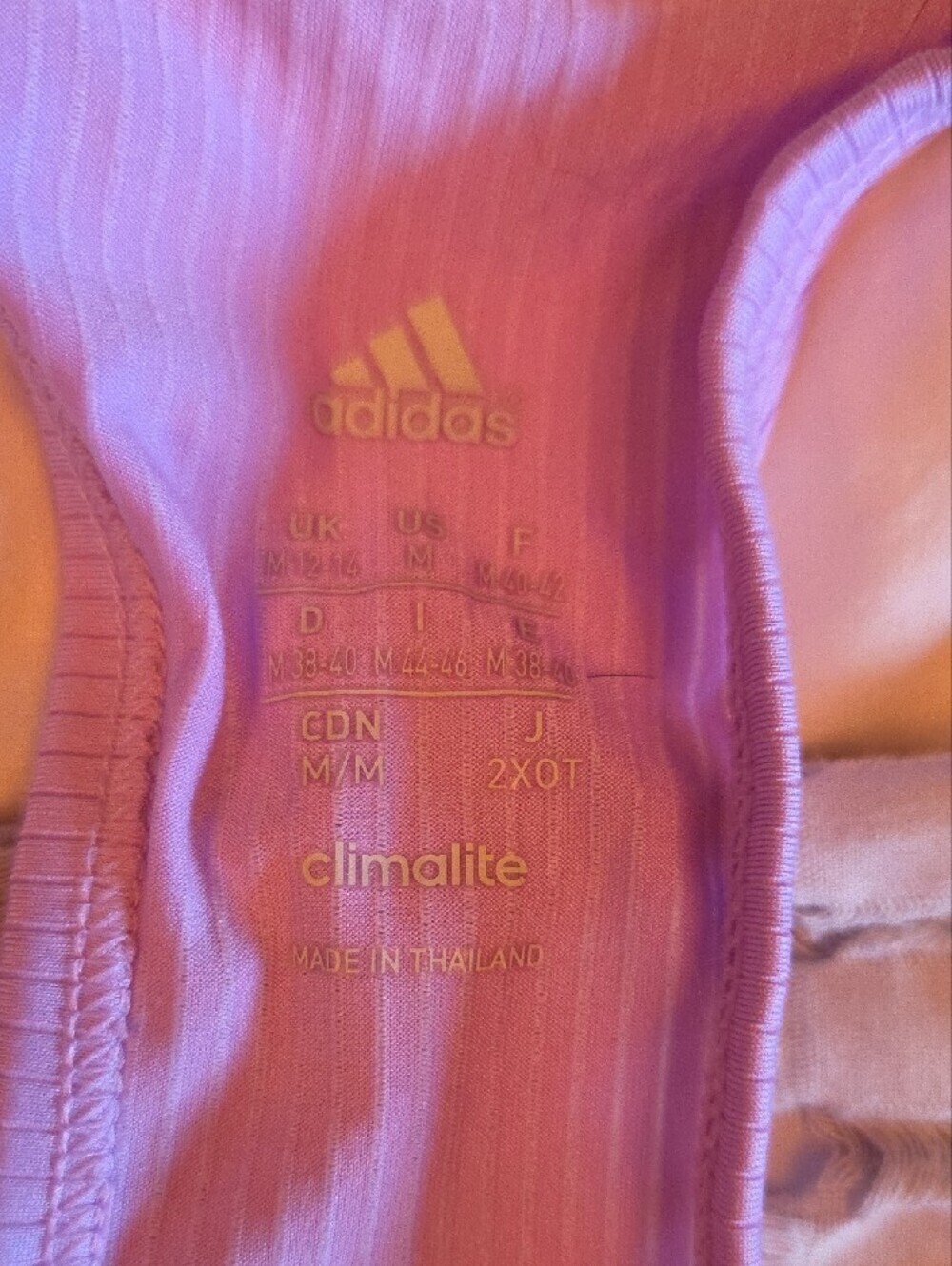 adidas Lavender Racerback Tank - Picture 2 of 3
